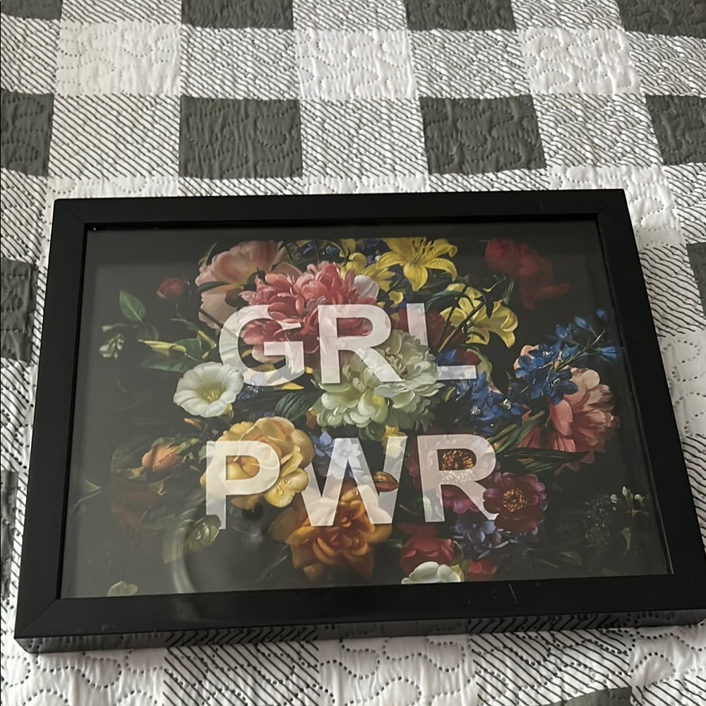 Floral GRL PWR Framed Art